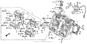 VFR750F Передняя головка цилиндров