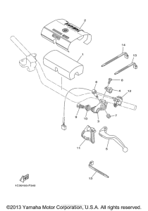 YZ125Y Рулевые переключатели