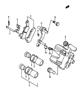 DR650 Задний суппорт