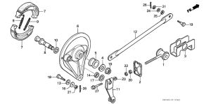 CR80R Задний тормоз