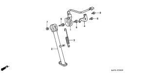 NX125 Подножка
