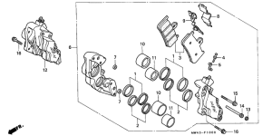RVF750 Передний суппорт