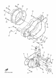 WR450F Crankcase cover ass`y  (v