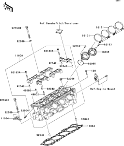 ZX1000 Головка цилиндров
