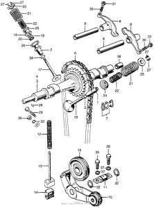 CB175 Распределительный вал и клапана