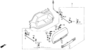 GL1500 Saddlebag lid set 90