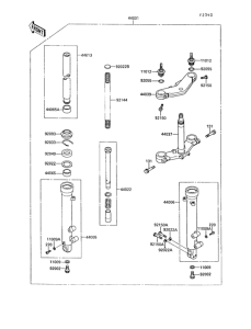 KR250 Передняя вилка