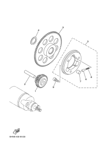 TTR90E Муфта стартера