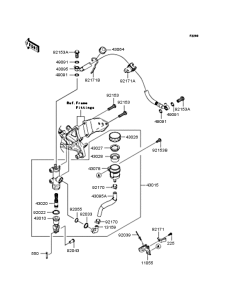 ZX1000 Задний торм цилиндр