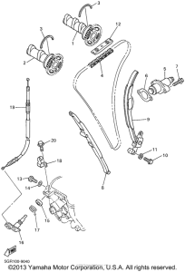 WR400FL Цепь механизма газораспределения