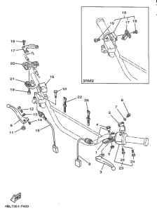 DT125RE Handle switch. lever
