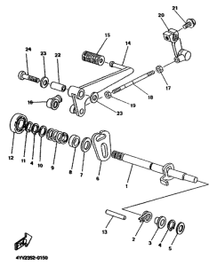 TZR50 Вал переключения