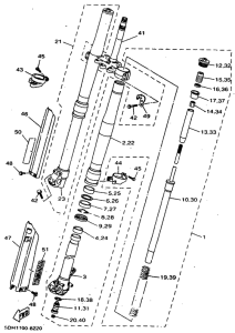 YZ250 Передняя вилка