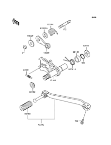 KLX250 Механизм переключения передач