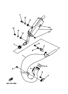 YZ125 YZ125G Выхлоп