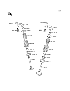 KLE250 Rocker arms / valves