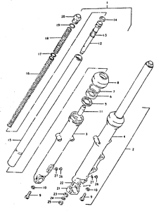 GS250 Вилка передней оси