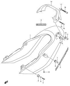 GSF1200S Обтекатель сидения