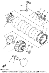 YZ125T Сцепление
