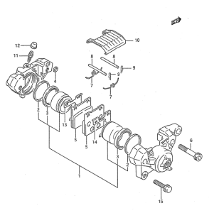 GSX750 Задний суппорт