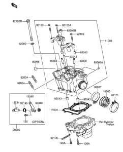RM-Z250 Головка цилиндров