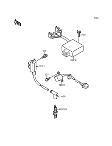 KDX125 Катушка зажигания