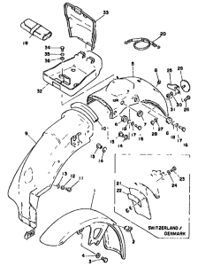 XS400 Front fender. rear fender