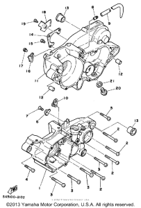 YZ250T Картер двигателя