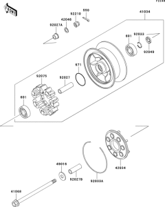  Задняя ступица колеса