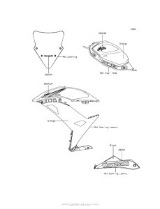 EX650 Decals (Orange)