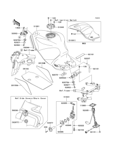 ZX1200 Топливный бак