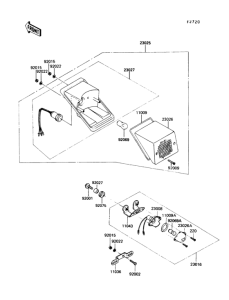 KL250 Задний фонарь