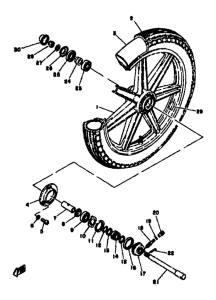 XS500 Переднее колесо