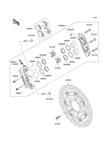 ZX1000 Передний тормоз