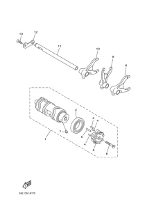 BT1100 Shift cam. fork