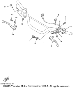 TTR125P Рулевые переключатели