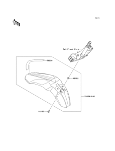 KLX125 Переднее крыло