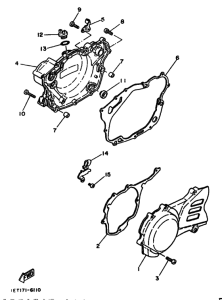 XT350 Crankcase cover ass`y  (v