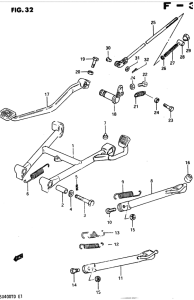 GSX400 Подножки