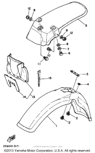 YZ80W (Motocross) Крыло
