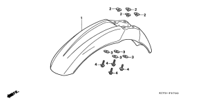 XR400R Переднее крыло