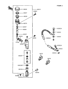 KX125 Задний торм цилиндр