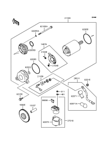 ZX750 Starter motor / starter clutch