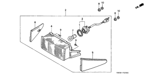 CB250 Taillight unit ass`y