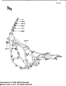 KZ1100 Frame comp
