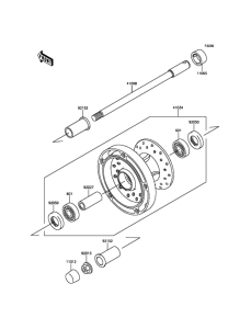 VN900 Переднее колесо