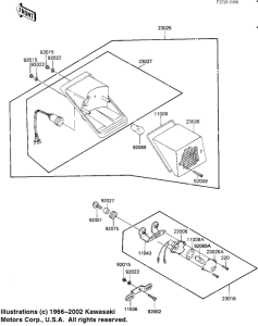 KL250 Taillight unit ass`y