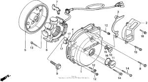 XR250R Крышка картера левая