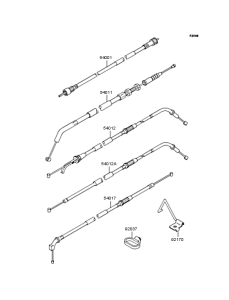 ZR250 Тросы управления