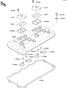 ZX1100 Крышка головки цилиндров